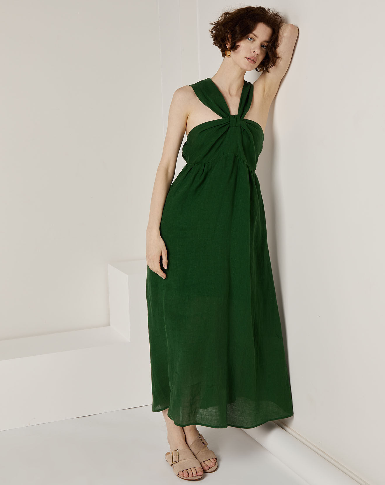 See u Soon Robe 100% Lin Louna verte