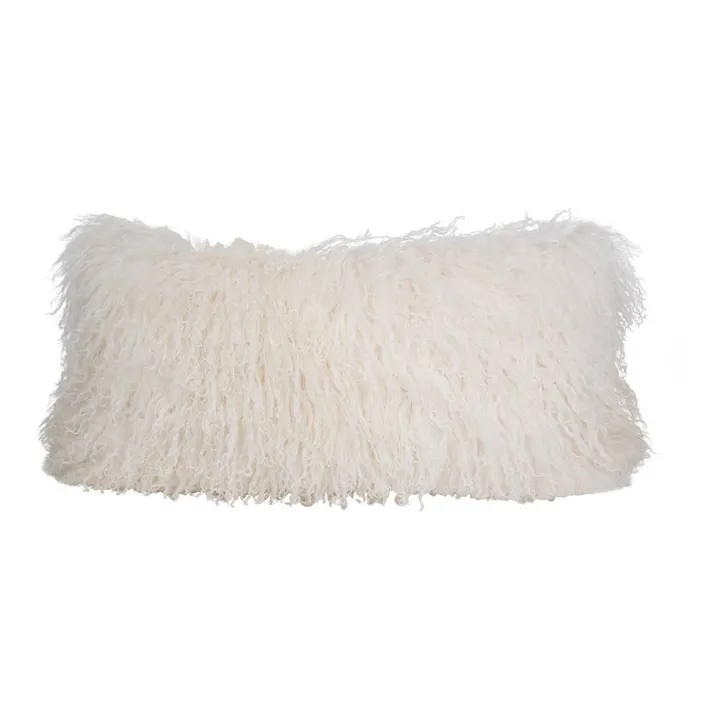 Maison de Vacances Coussin basic en peau de chèvre du Tibet | Blanc