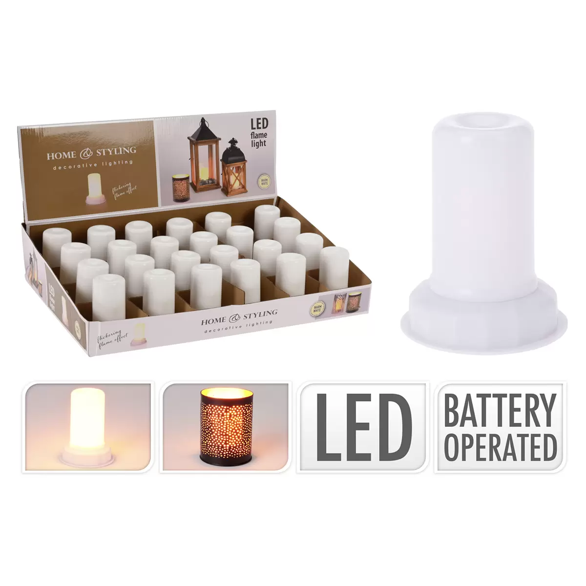 LED Kerze weiss