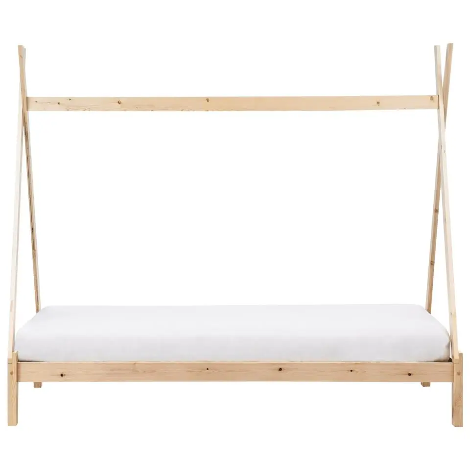 DEVAY - Kinderbed - Lichtbruin - 90 x 200 cm - Grenenhout