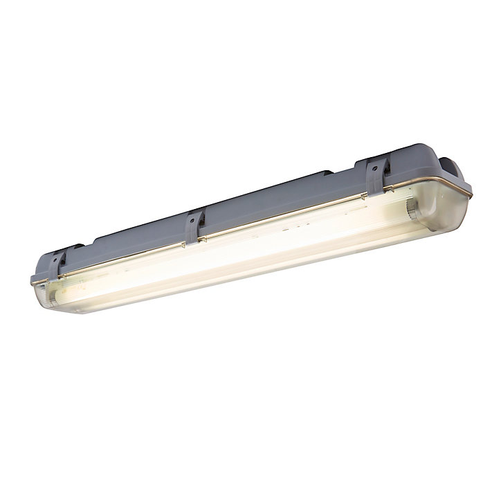 Réglette étanche CFL T8 Colours Qaanaaq gris 2 x 18W 65 cm