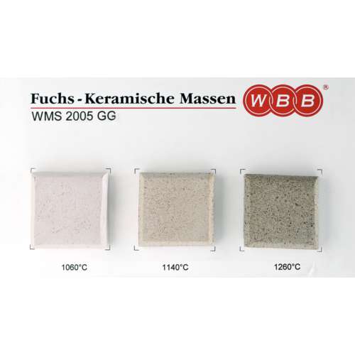 Tonmasse WMS 2005 GG, altrosa-steingrau mit Spots, fein schamottiert
