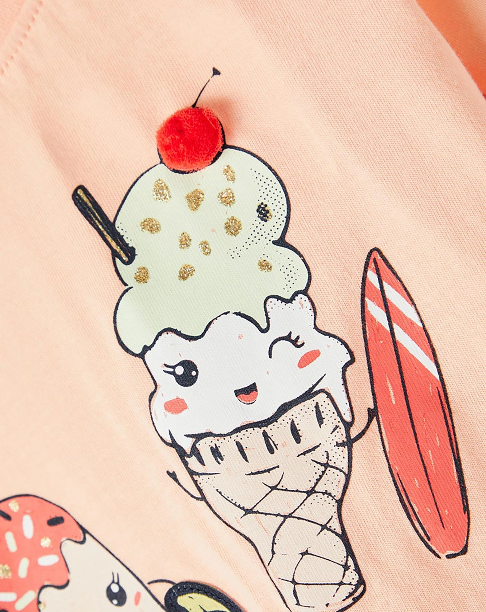 T-Shirt NMFFABRINA in peach nectar