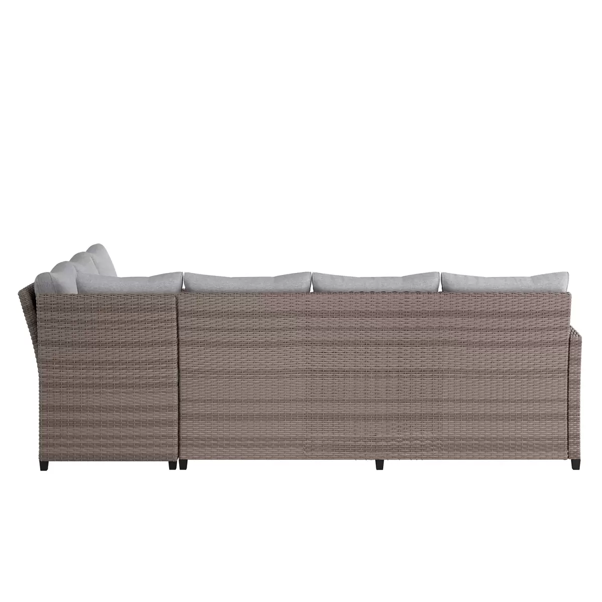 Beldano Loungegarnitur Porto new 5-teilig links braun,grau