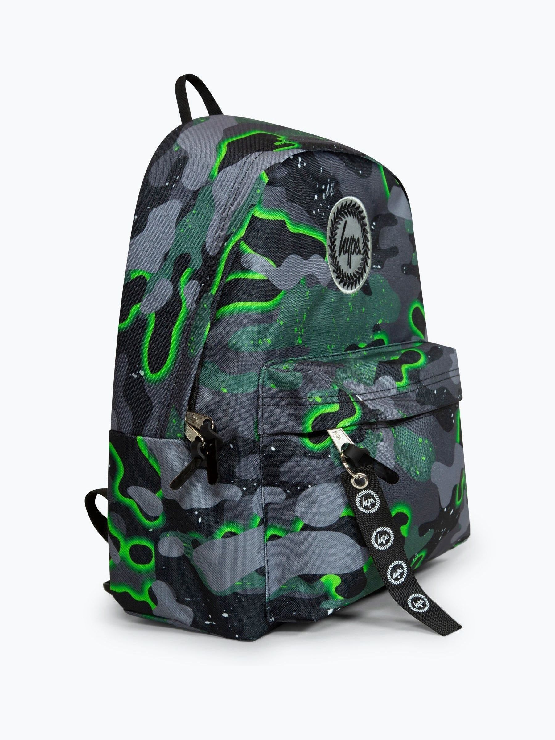 Hype. Boys Green Iconic Glow Camo Backpack