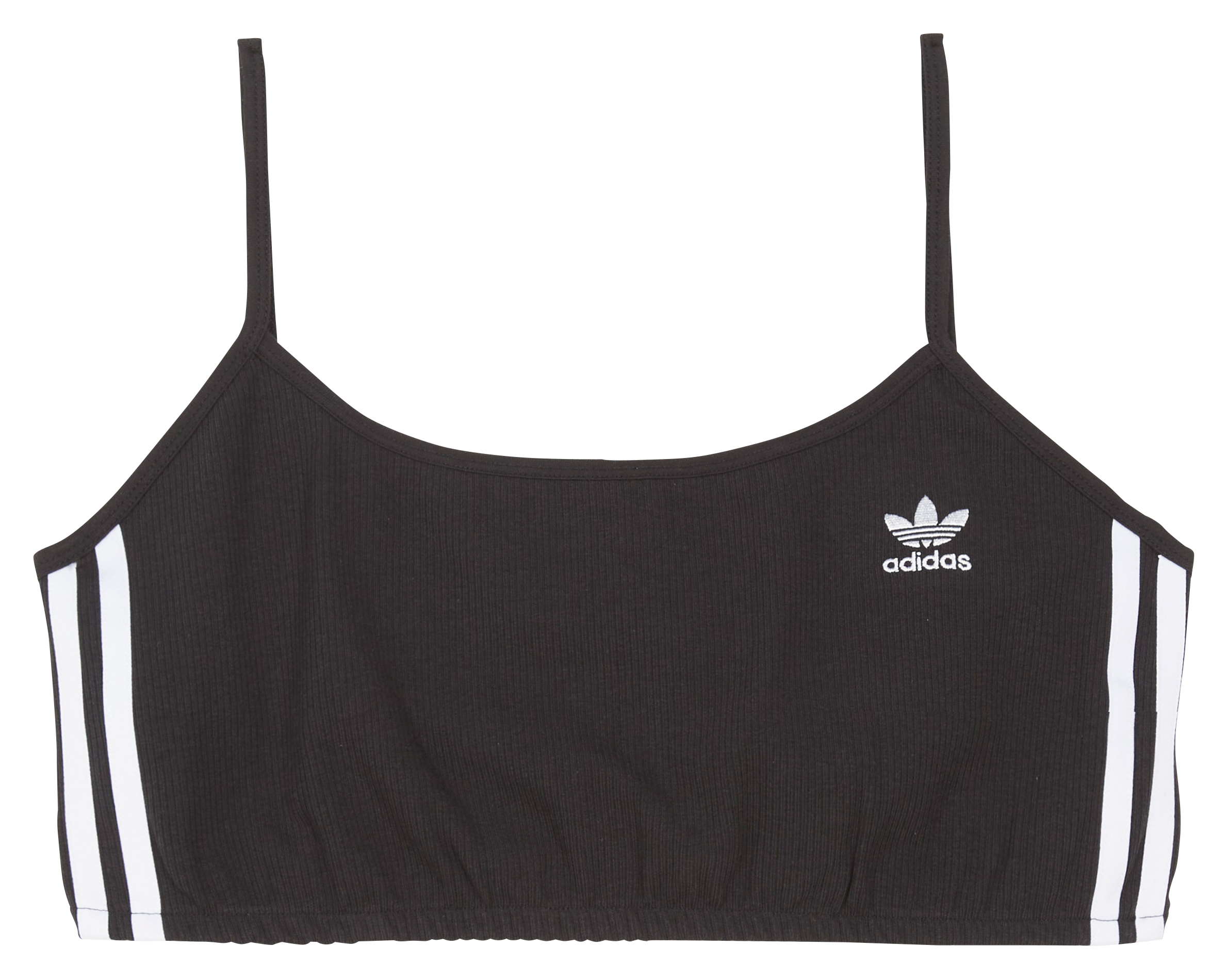 Brassière brodée logo en coton| Noir
