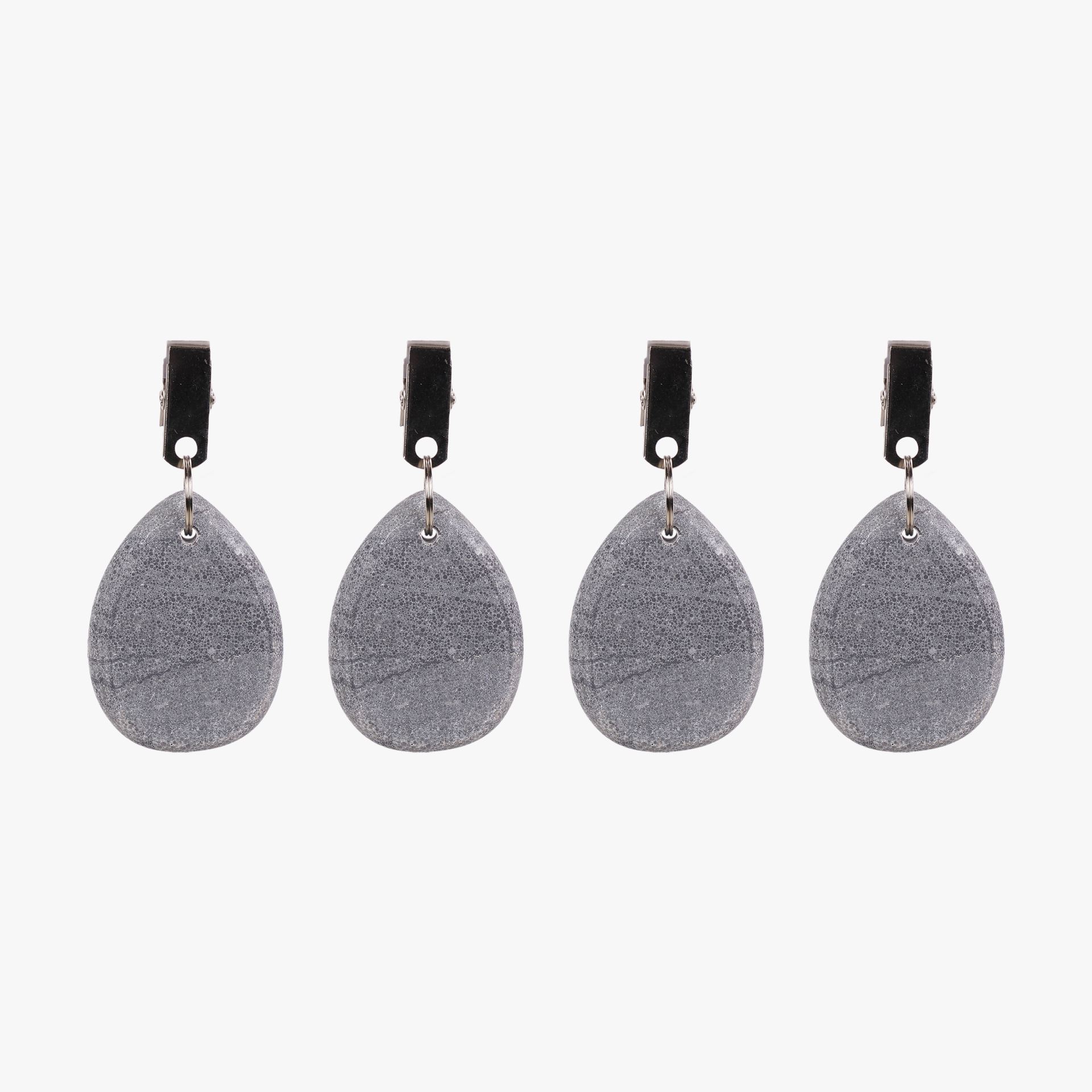 Duklodd 4 pk mørk grå - 5 cm