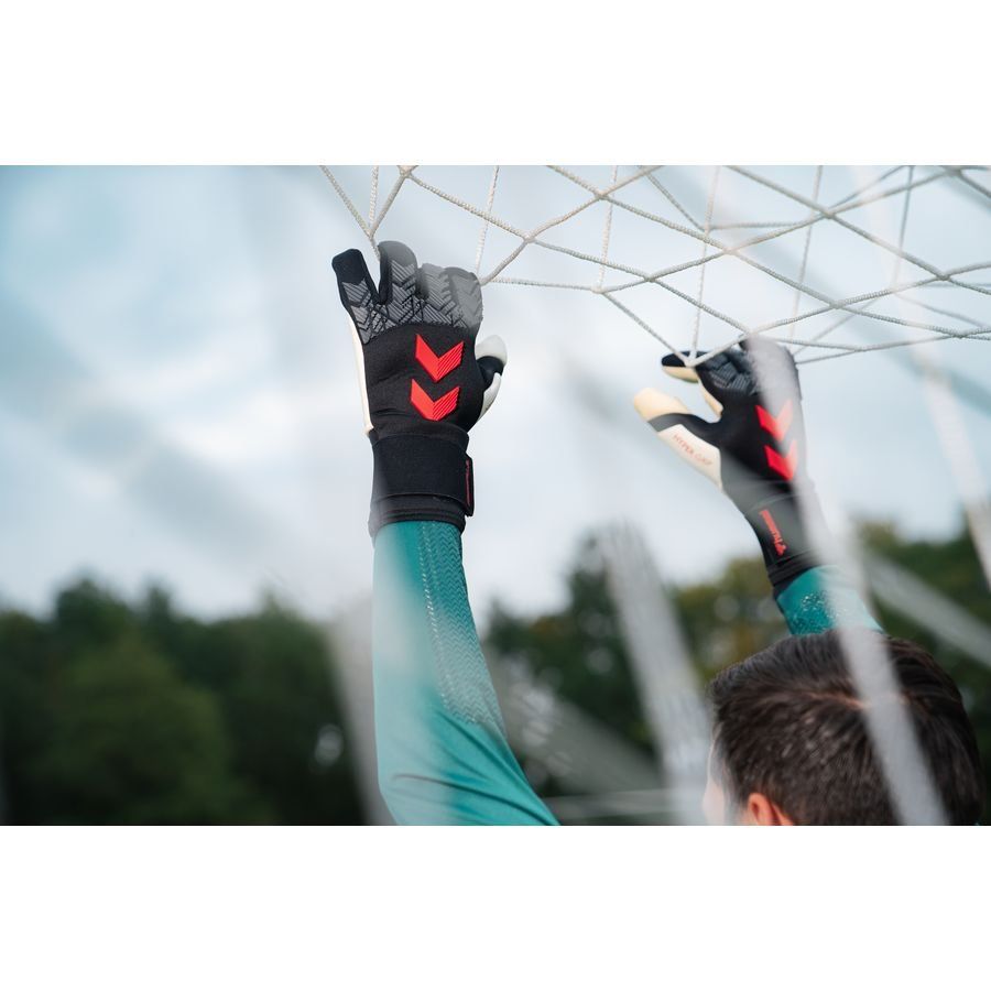 Hummel Gants de Gardien Hyper Grip - Noir/Blanc/Rouge
