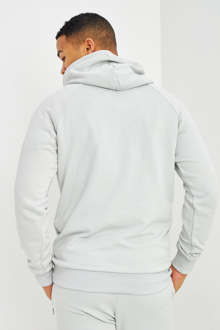 Sweat à capuche basic gris clair