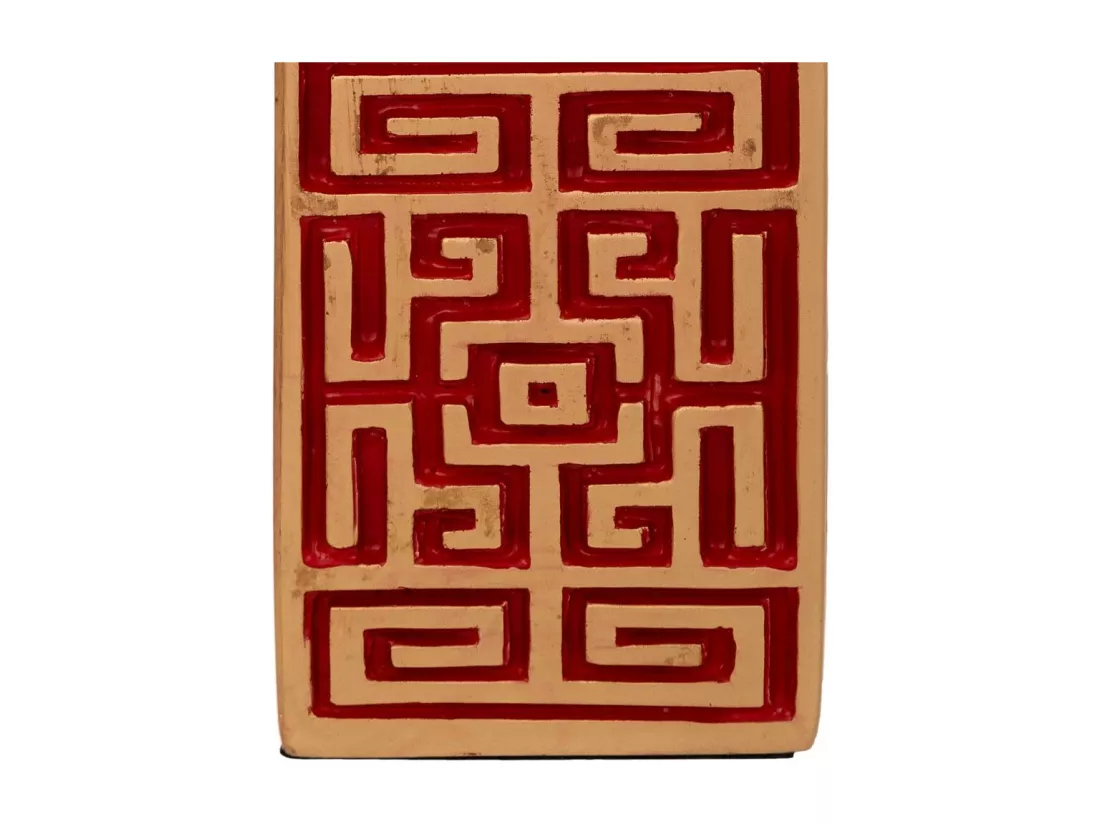 ase en polyrésine rouge 9,5x9,5x25,5h