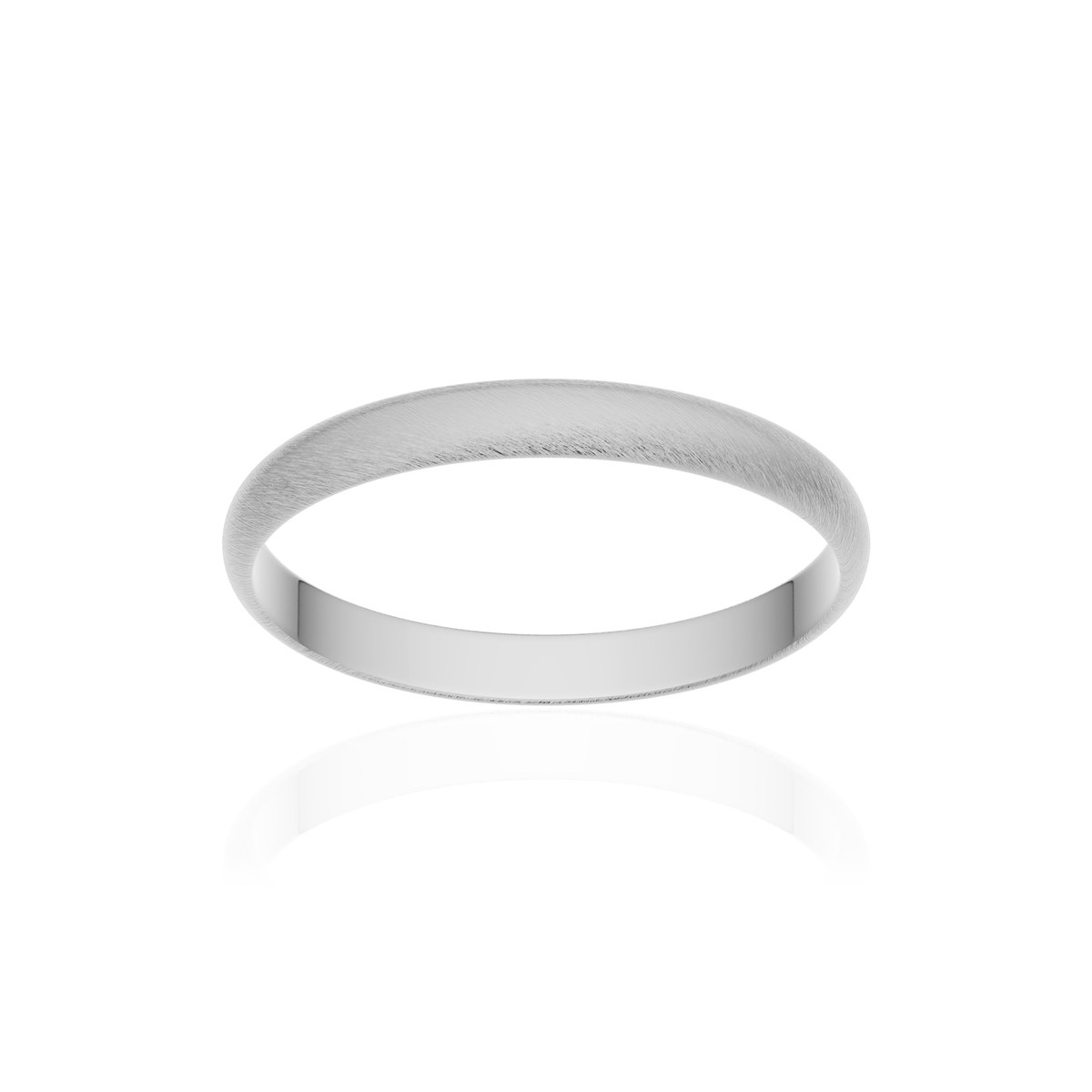 Alliance palladium 950 givré ruban 2,5 mm