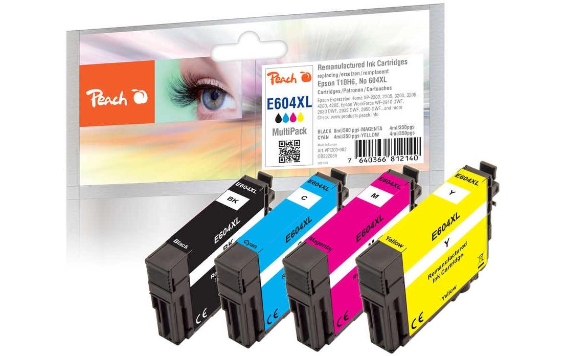 No. 604XL MP BK/C/M/YDruckerpatrone: Schwarz, Cyan, Magenta und Gelb