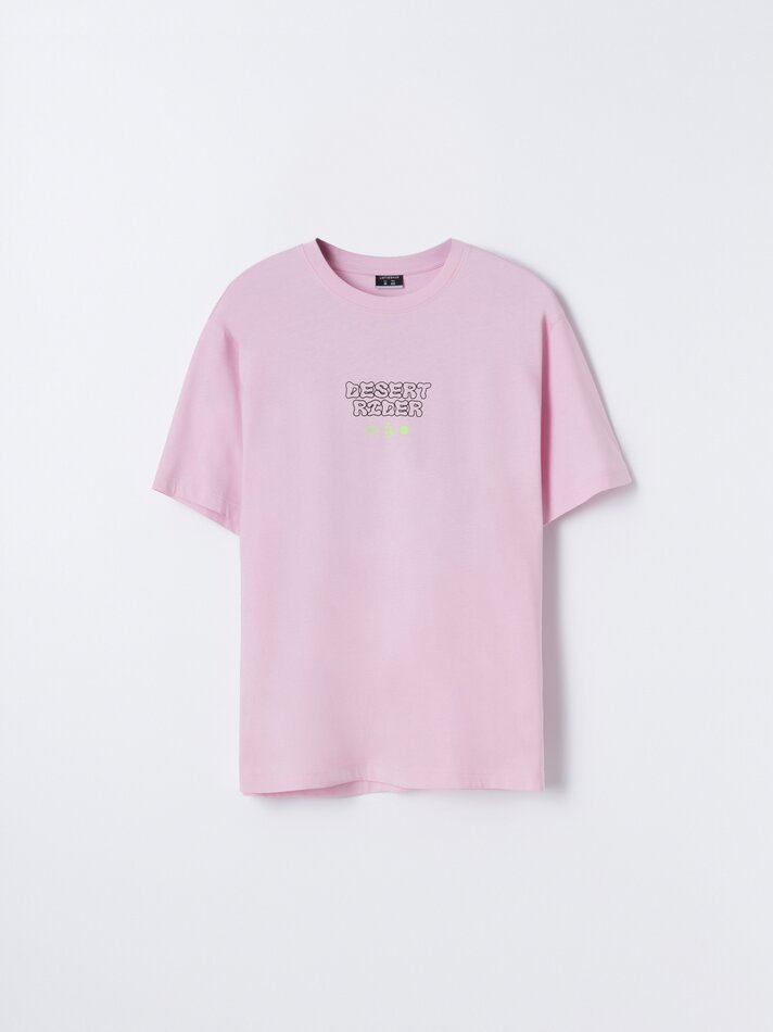 Camiseta estampada - Rosa chiclete