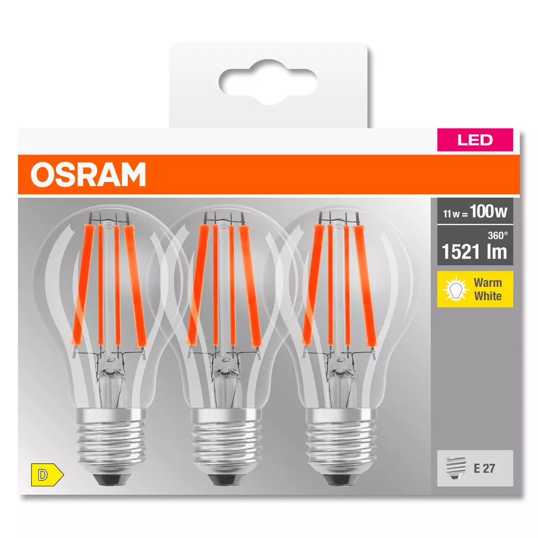 LED-Birne E27/11 Watt/Energie D
