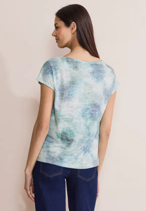 Batik Print T-Shirt - intense royal blue
