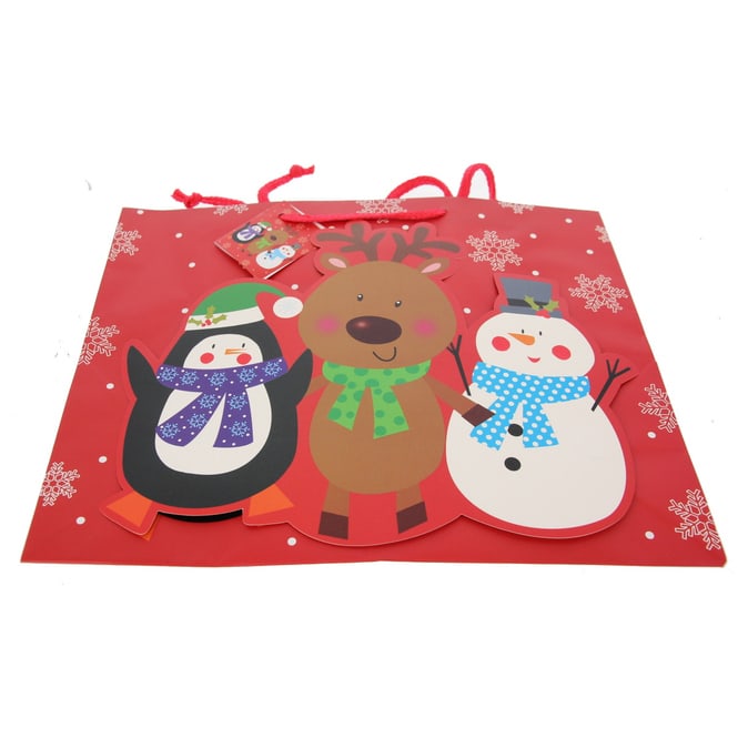 Geschenktasche Figuren - ca. 26 x 32 x 12,5 cm