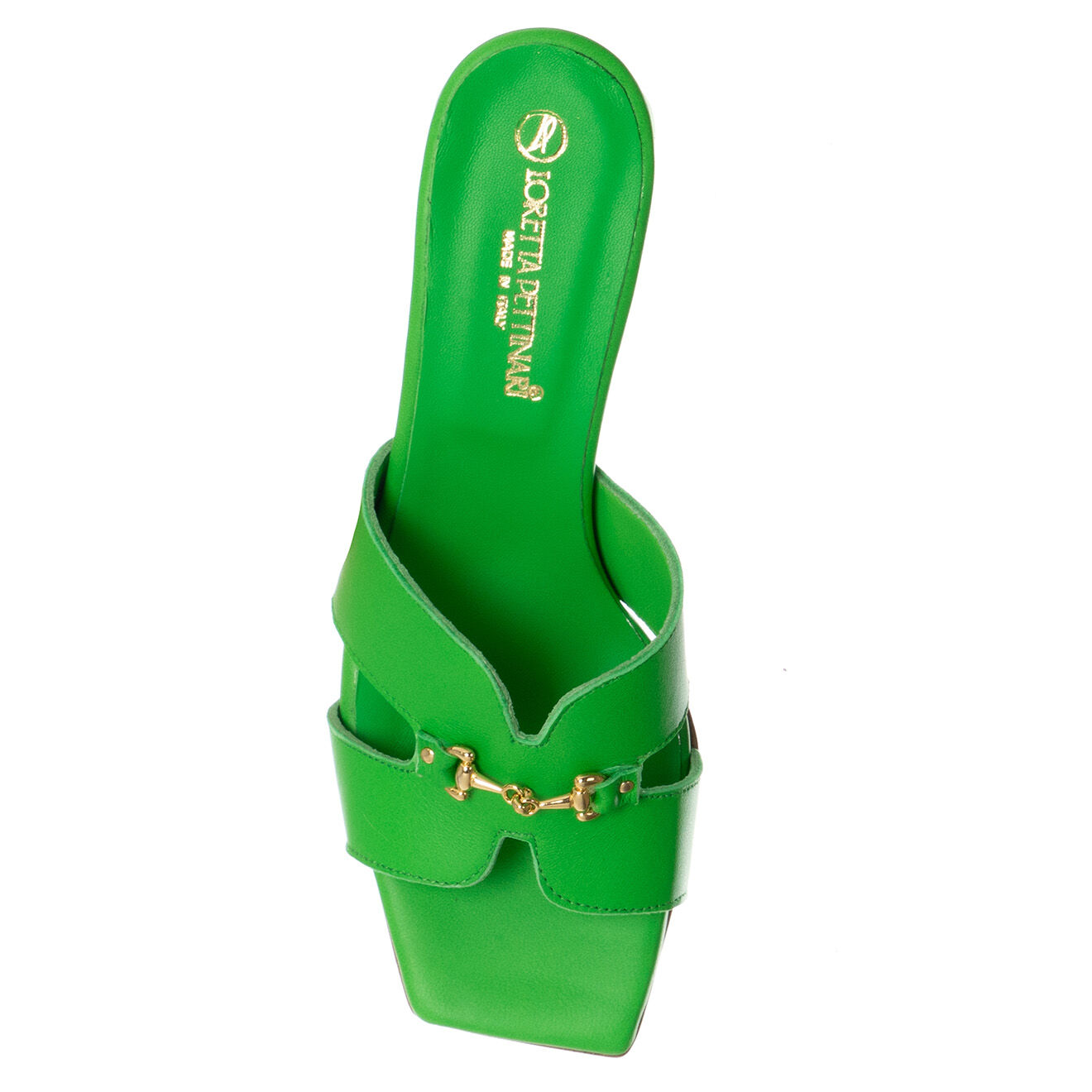 Loretta Pettinari Mules en Cuir Arancia vertes - Talon 5.5 cm