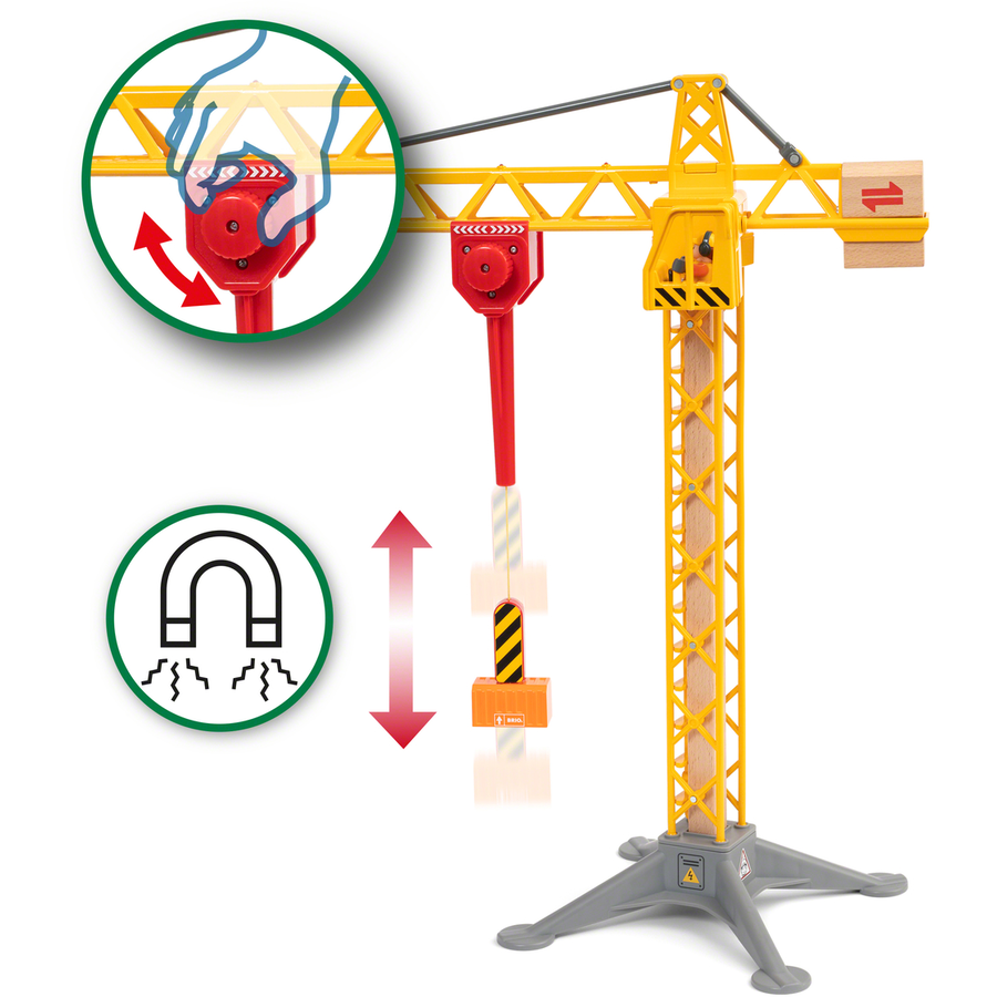 BRIO® WORLD Großer Baukran mit Licht