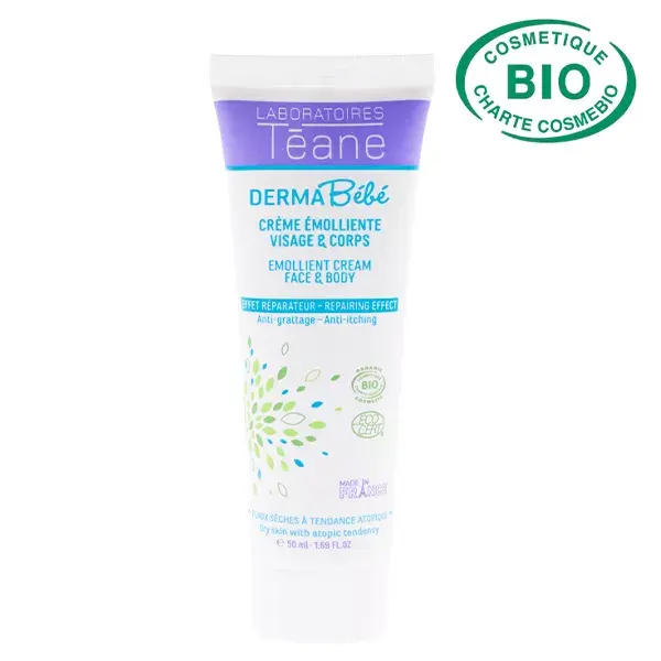 Téane Dermabébé Crème Emolliente Visage et Corps Bio 50ml