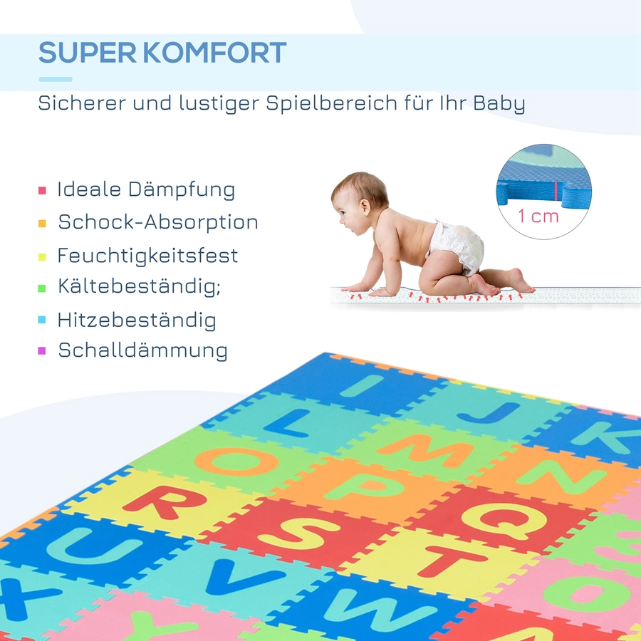 HOMCOM Puzzlematte Mehrfarbig