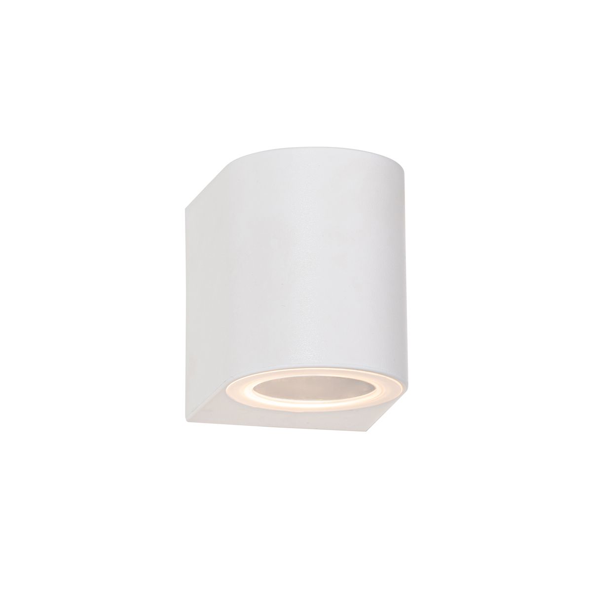 Moderne buiten wandlamp wit kunststof ovaal - Baleno