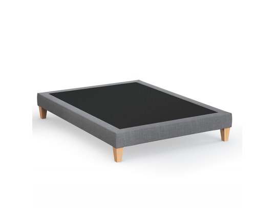 SOMEO - Sommier 180 x 200 Sommier déco tapissier gris clair