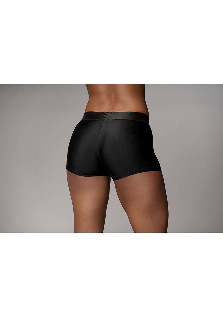 Ouch! Strap-on Boxer met vibrerende bullet  - maat M/L - zwart