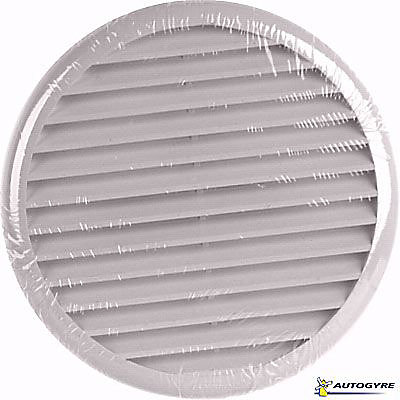 Grille d'aération PVC Autogyre à persiennes avec moustiquaire blanche ø125/160 mm