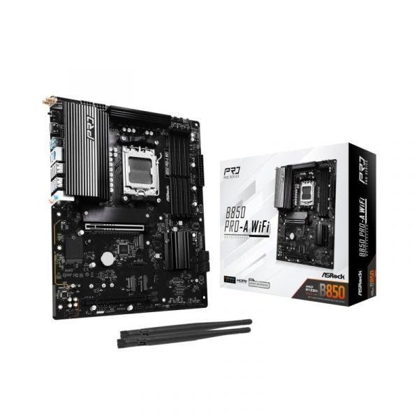Motherboard ASRock B850 Pro-A WiFi AMD B850 ATX AM5 WiFi 6 USB 3.2 Gen2 RAID DDR5