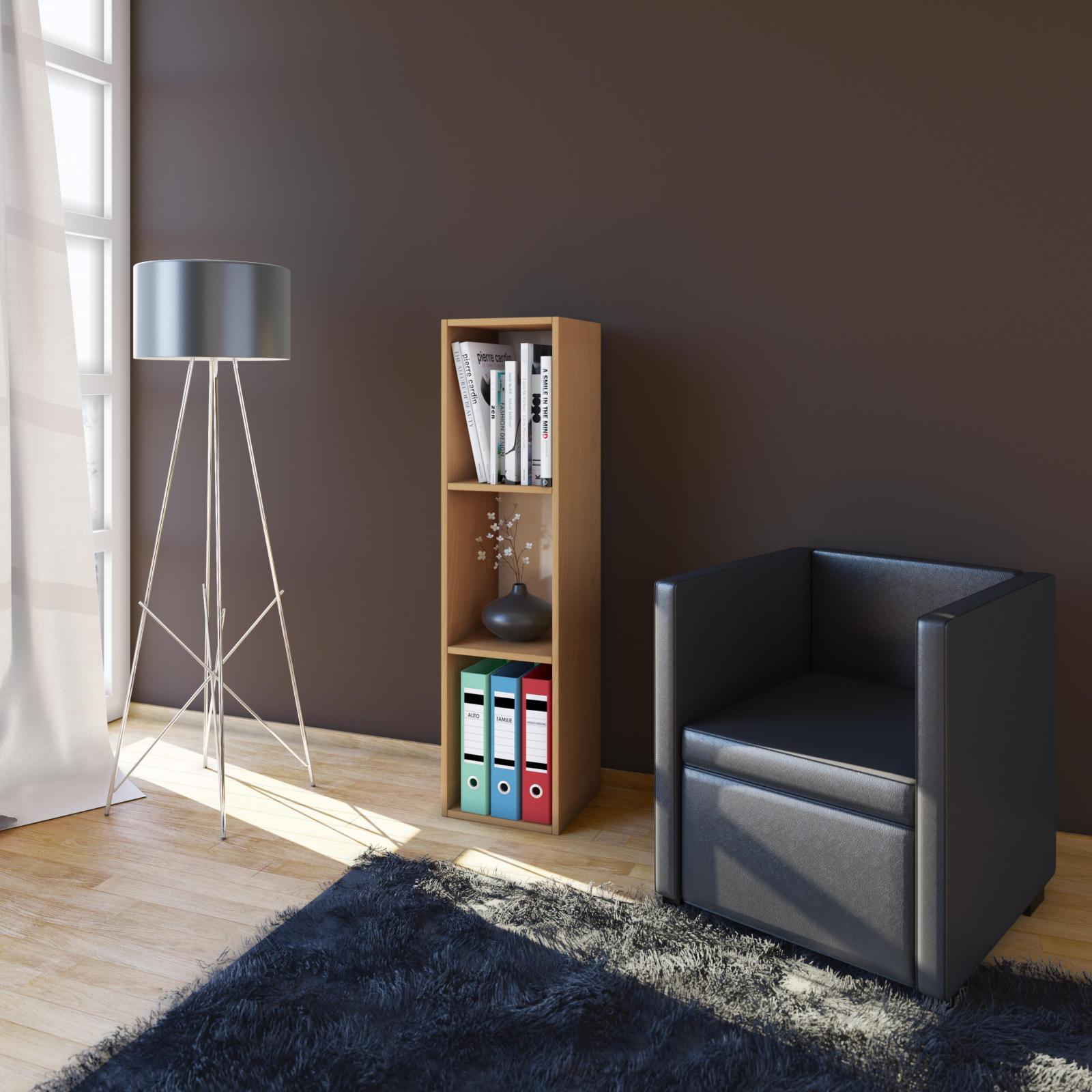 CD/DVD-Sammel-Regal MENDAS - Buche - 3-Fach - 34 cm