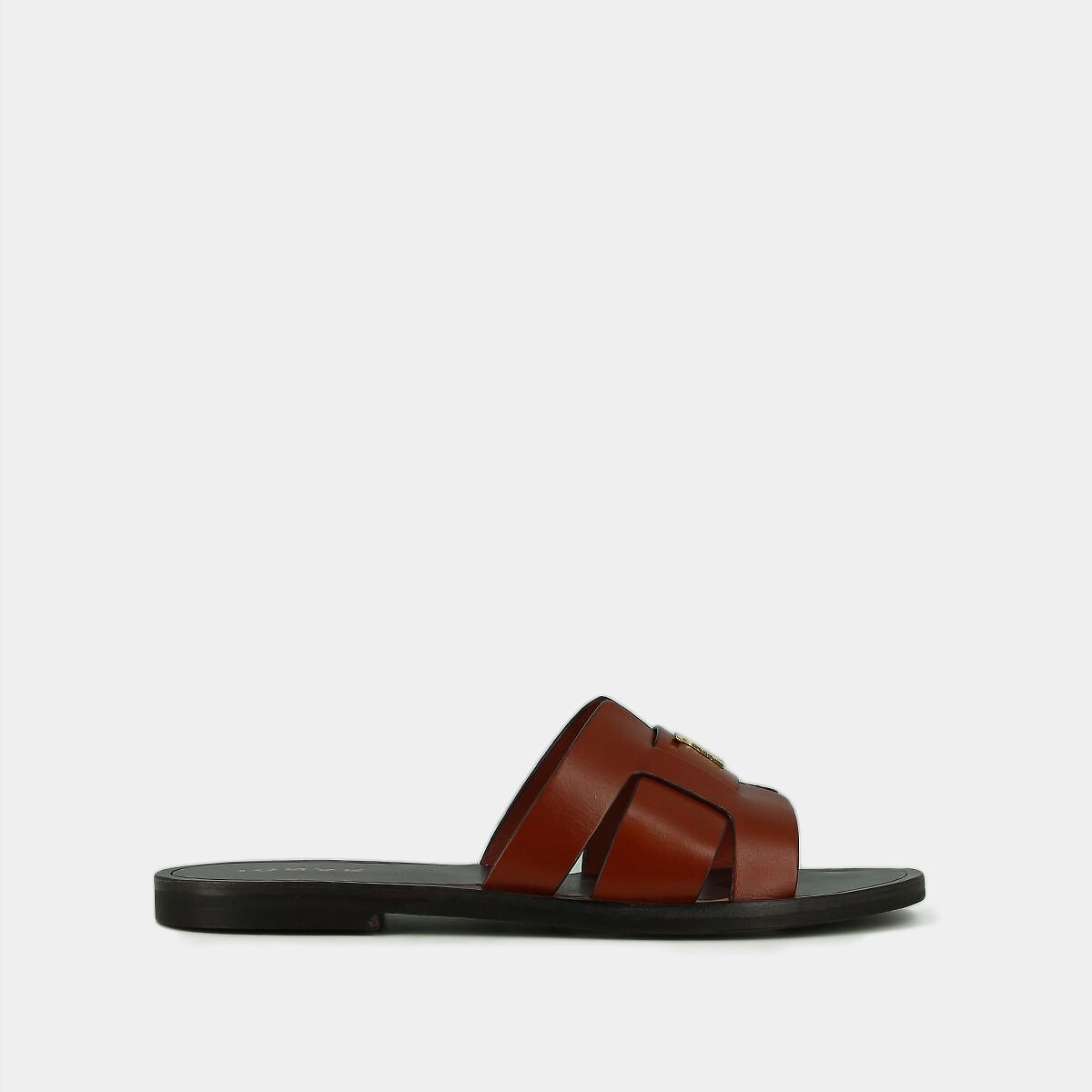 JONAK<br>Mules de couro plano Weil