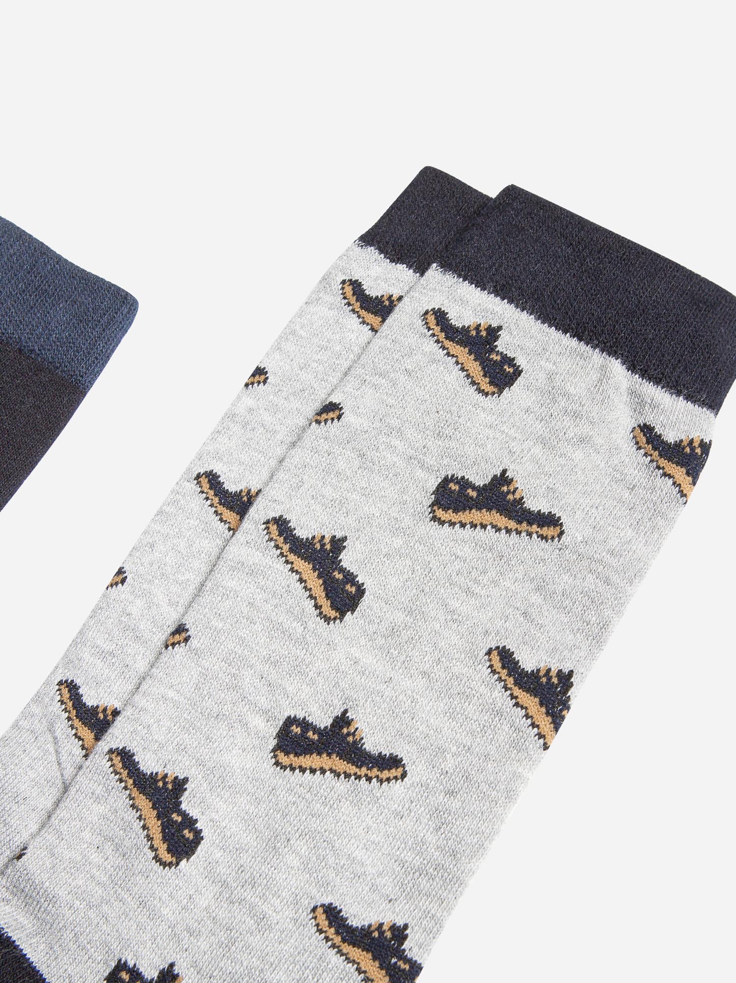 Lot de 3 Chaussettes Homme Gris et Noir