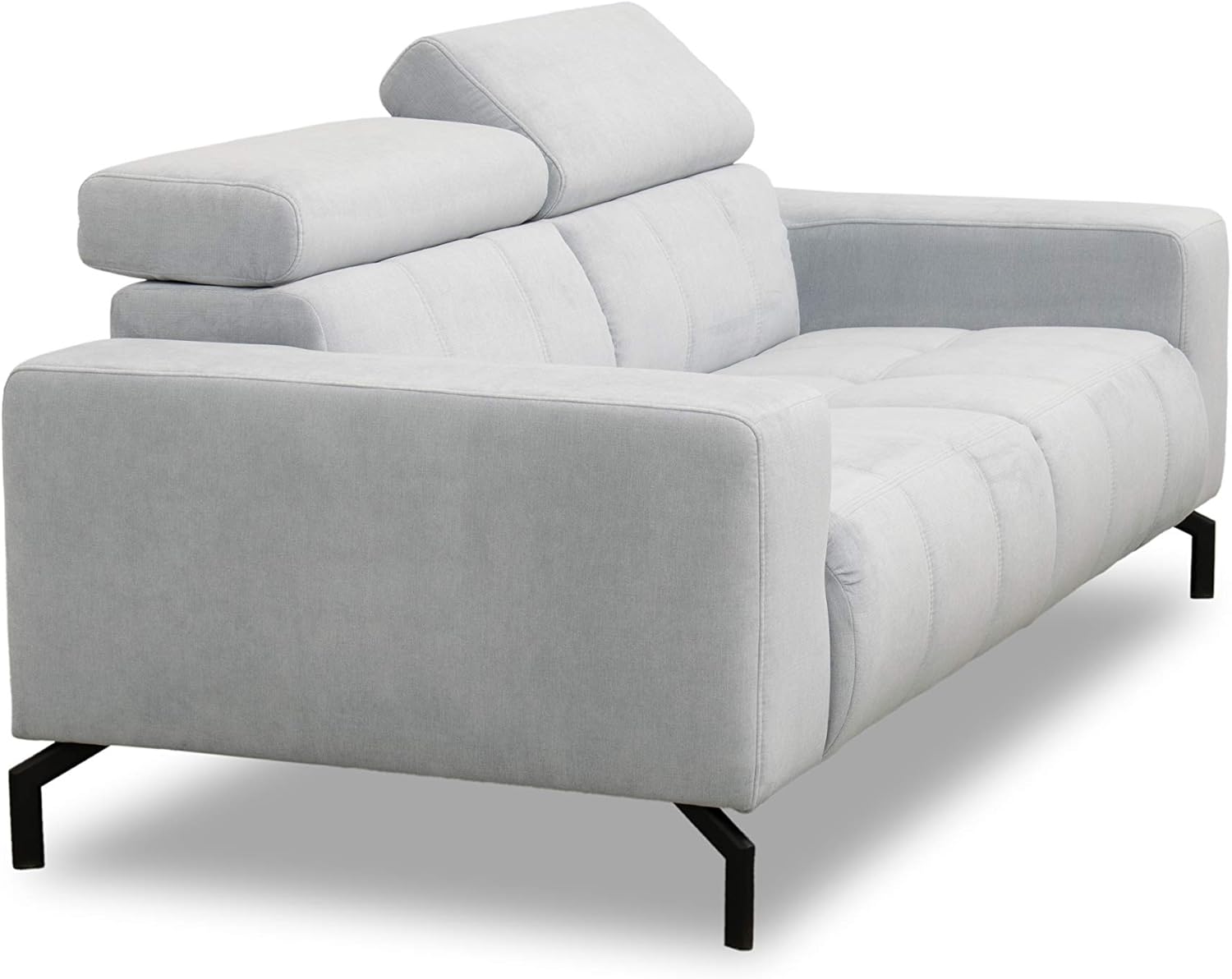 DOMO Collection Cunelli 2 Sitzer, Sofa mit Rückenfunktion, Garnitur mit Relaxfunktion, pastellblau, 208x104x79 cm