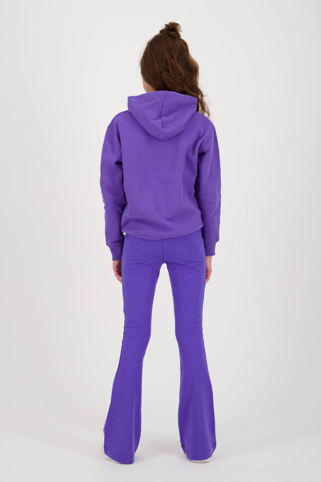 Raizzed high waist flared broek Melis paars