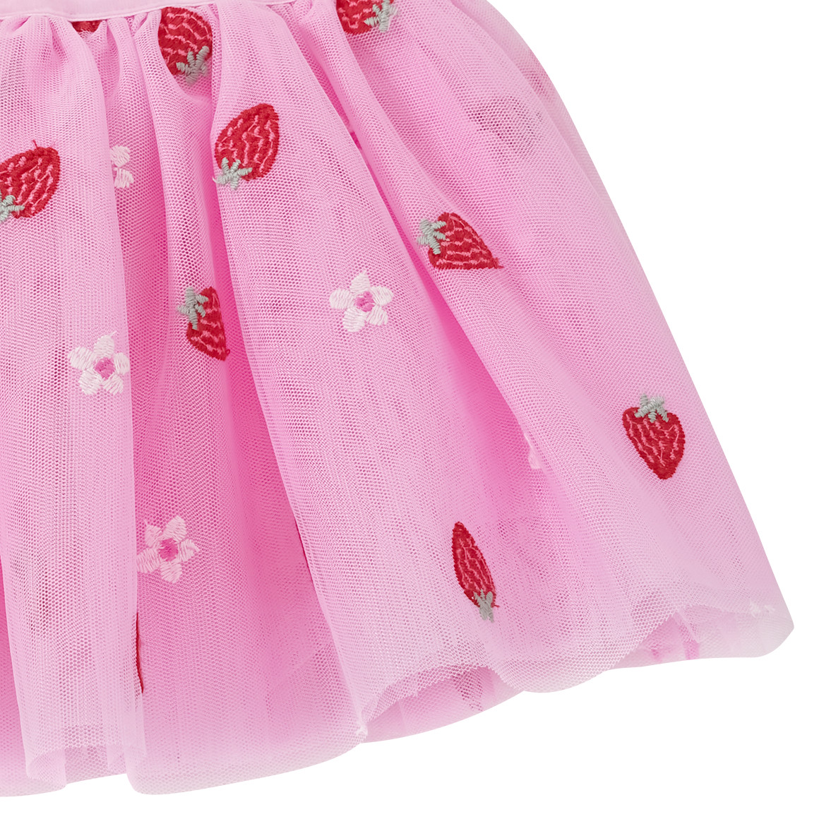 Topomini Baby Tüllrock mit Erdbeer-Allover rosa