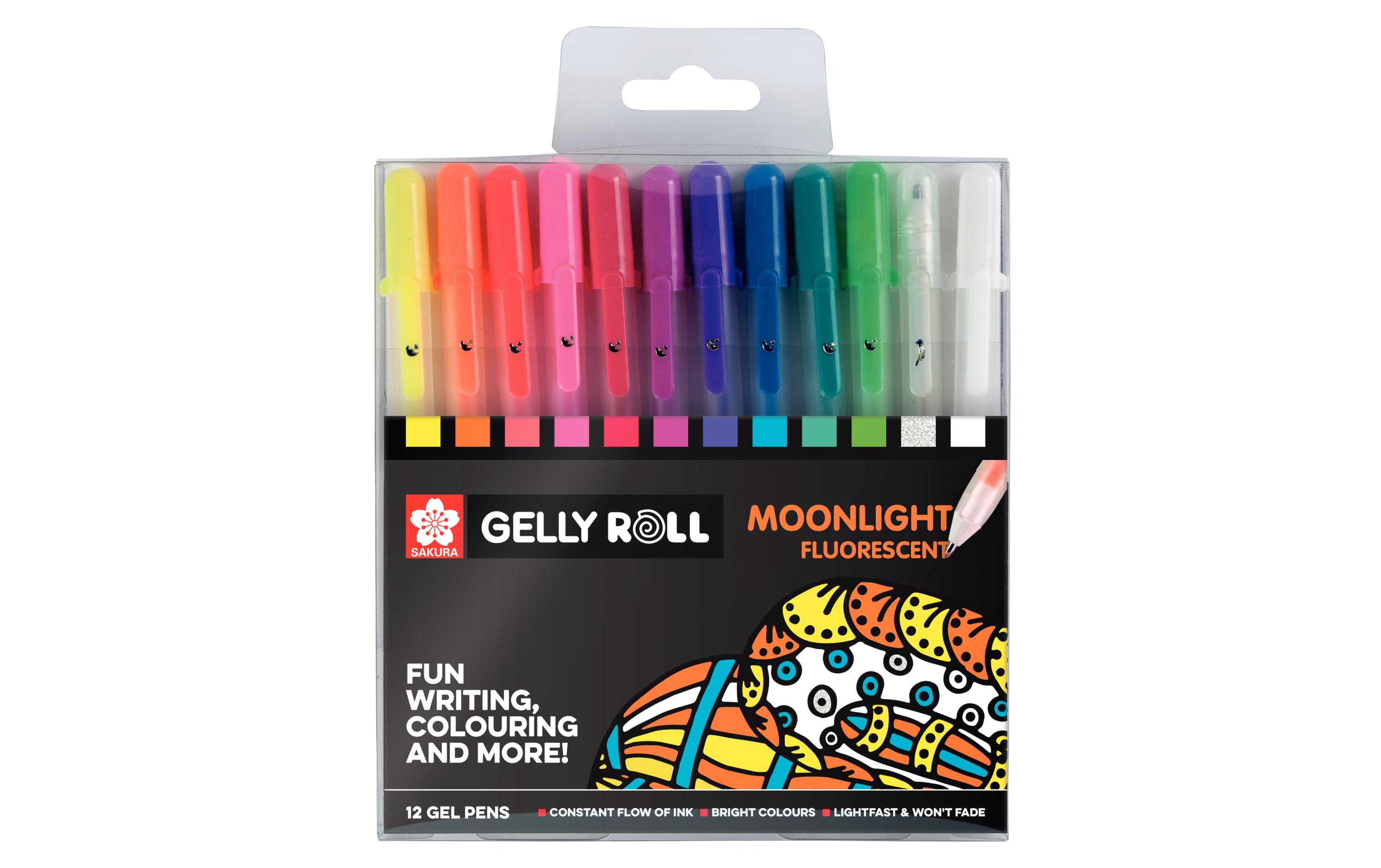 Gelschreiber Gelly Roll Moonlight Mehrfarbig, 12 StückGelstifte zum Zeichnen und Malen