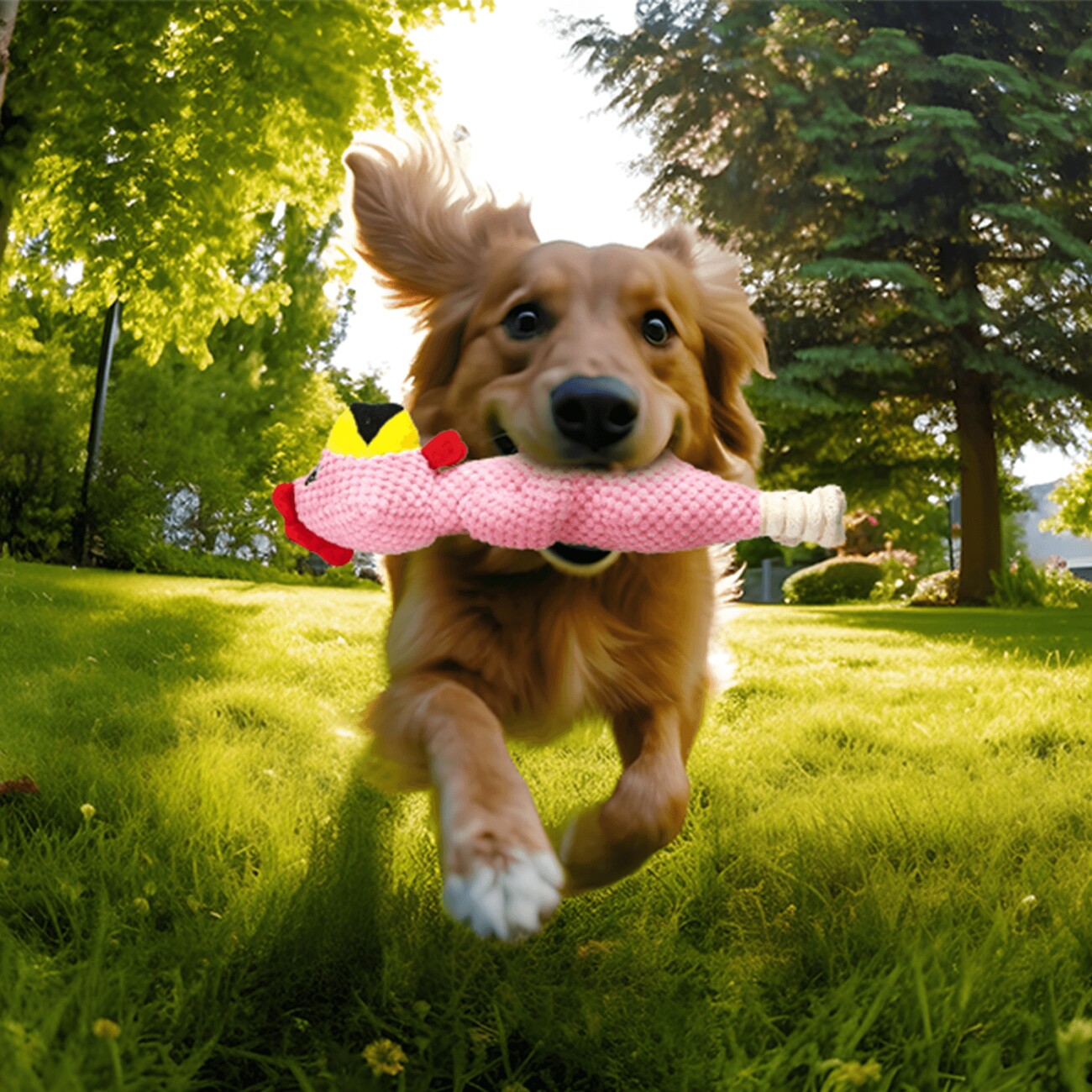 nobleza Hundespielzeug Screaming Chicken grün