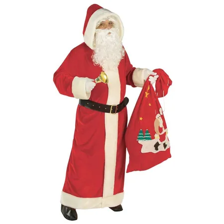 Widmann Weihnachtsmannmantel aus hochwertigem Plüsch mit Gürtel, größe XL