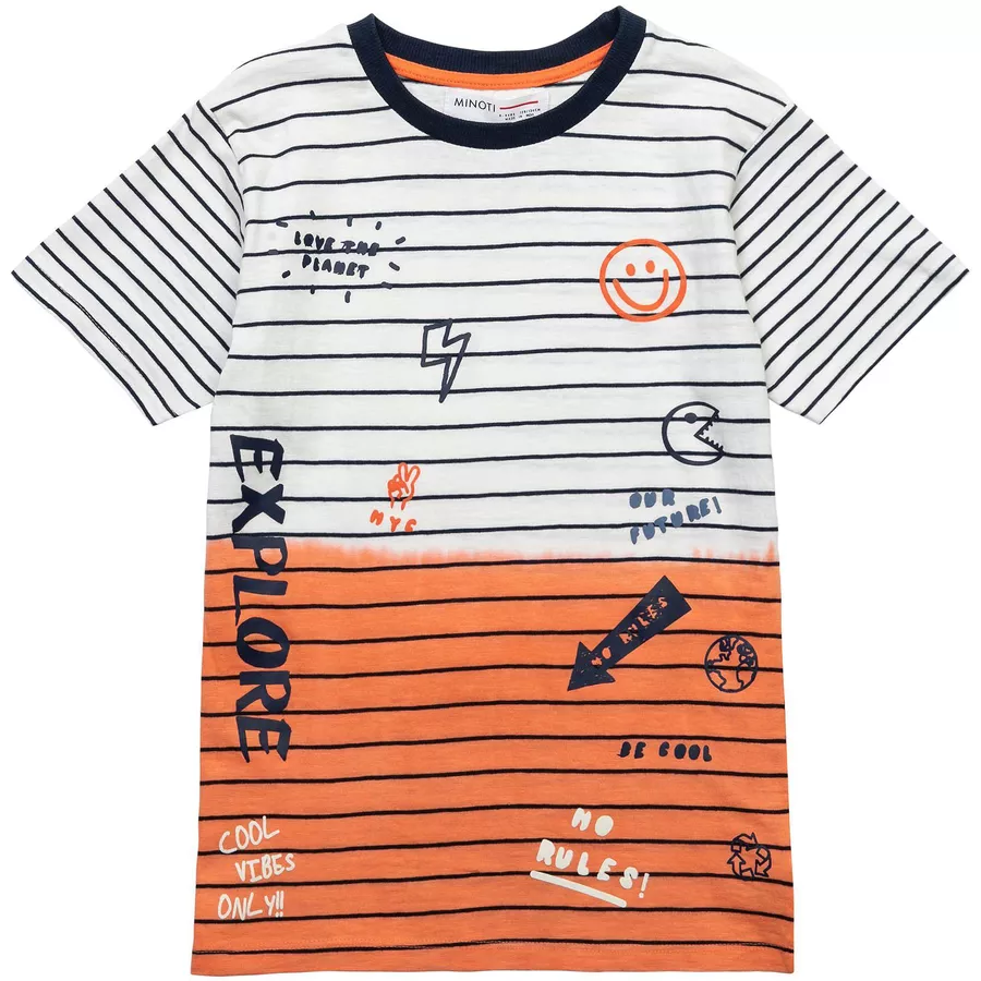 MINOTI T-Shirt WeißOrange