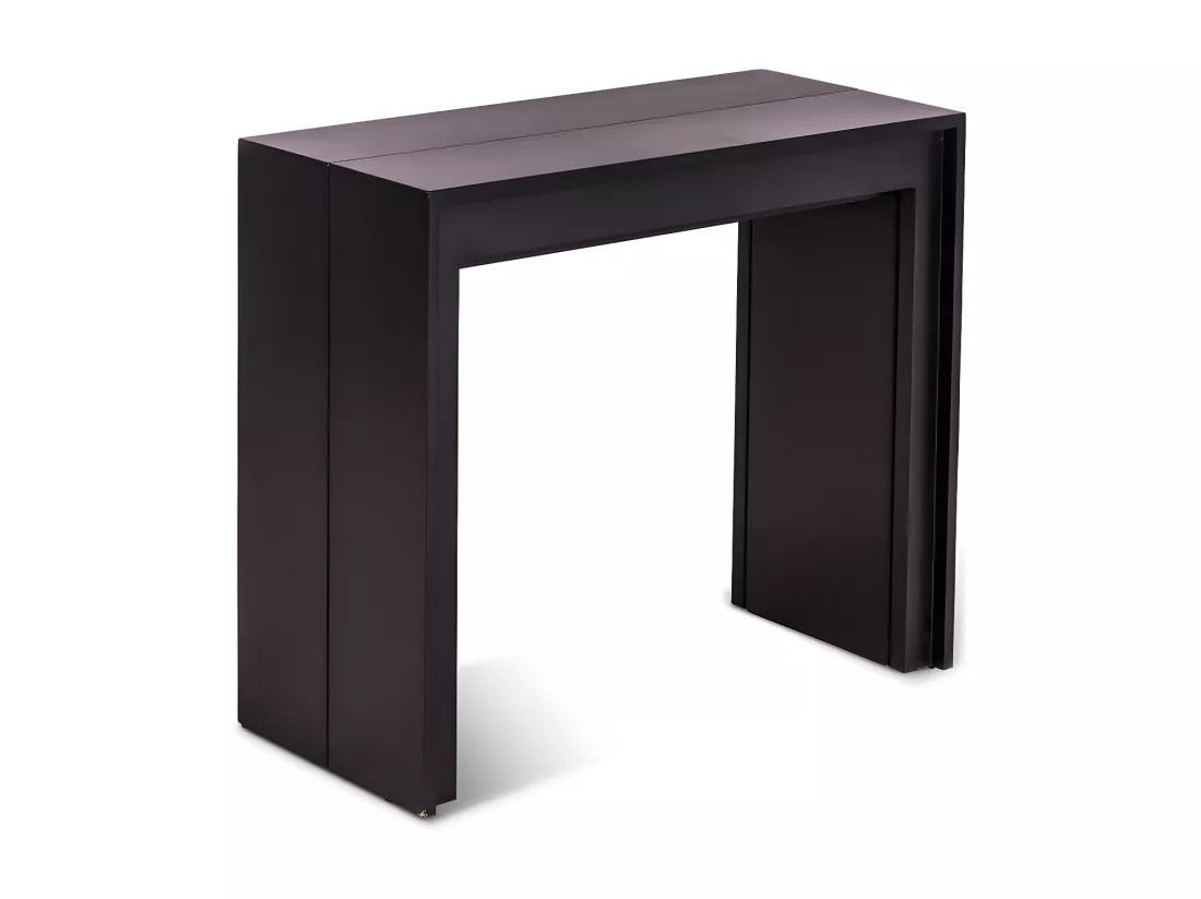 Pinocchio Console extensible (42,5/302,5 x 90 cm) en MDF laqué noir