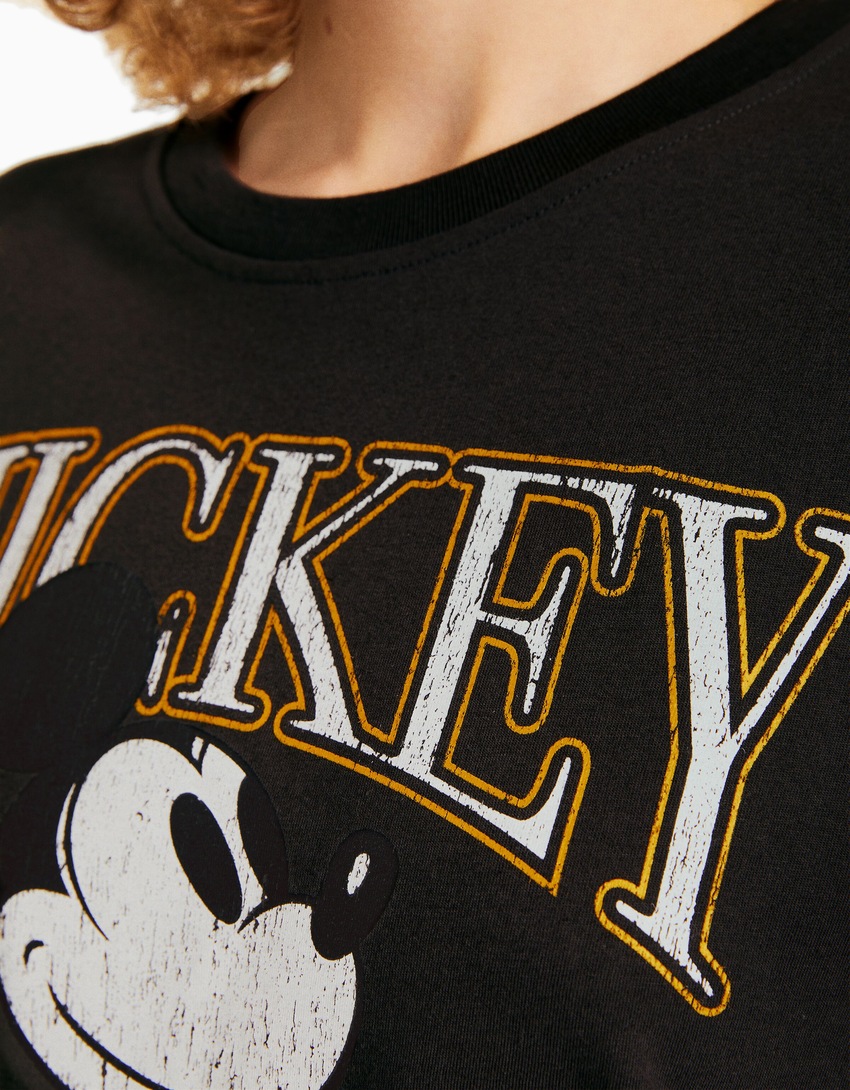 Camiseta de manga curta com estampa do Mickey Mouse