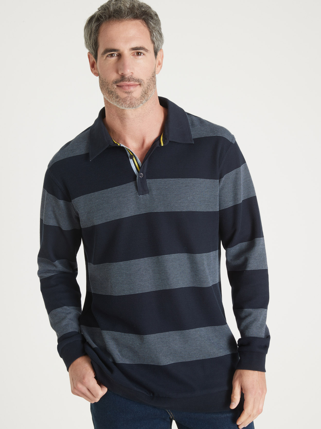 Polo manches longues pur coton