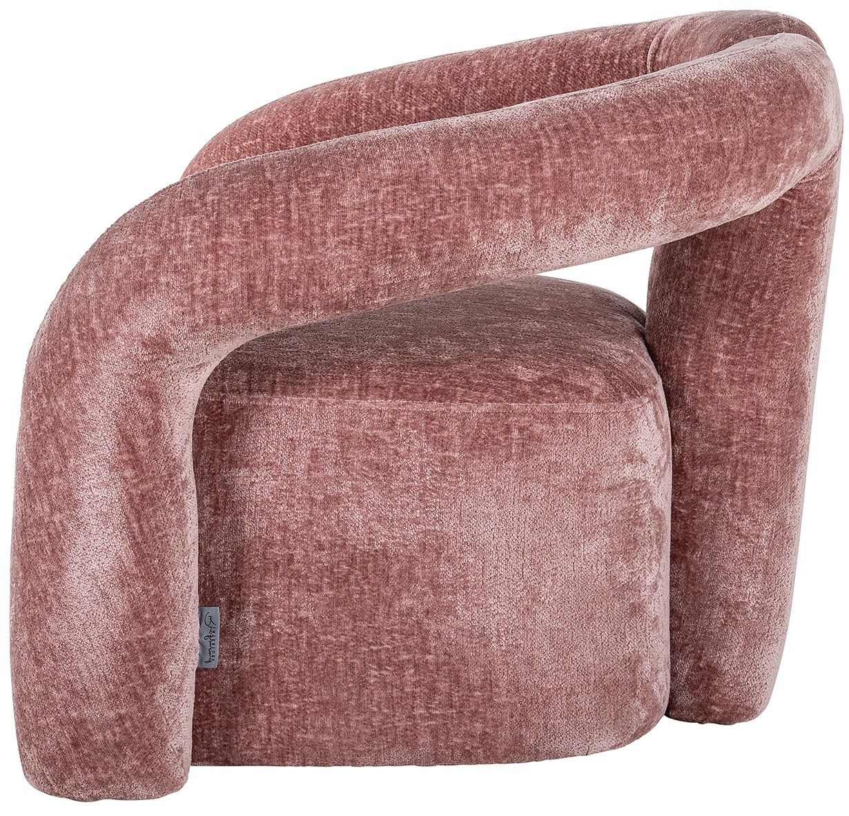 Fauteuil S4596 Rose Chenille Dana B85 x D77 x H67 cm