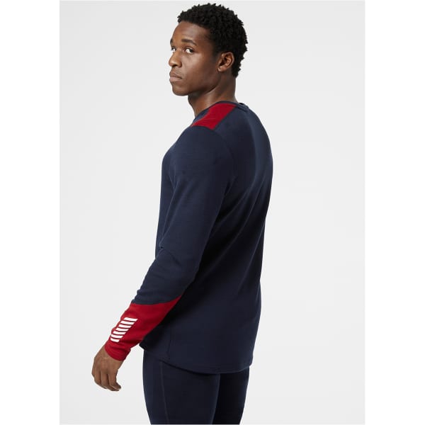 T-shirt thermique HELLY HANSEN LIFA MERINO MIDWEIGHT CREW NAVY NSF