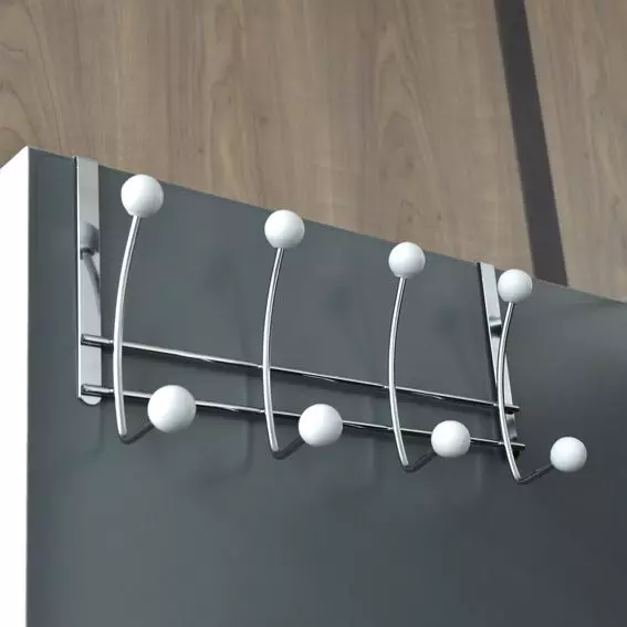 Patère à suspsendre 8 Boules Blanc