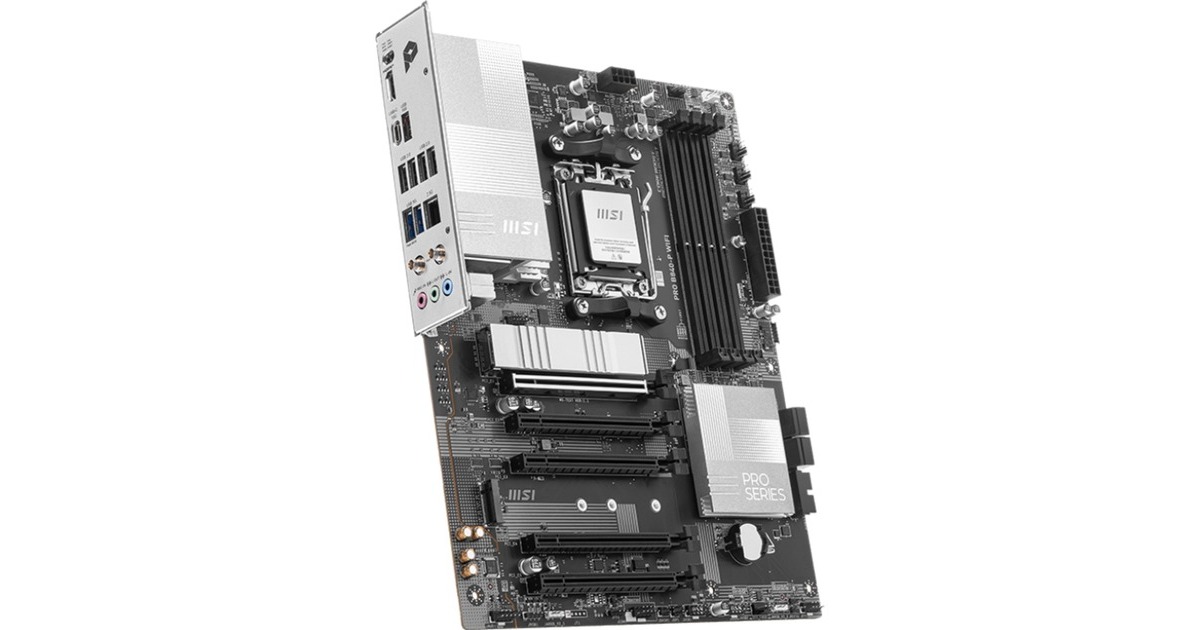 MSIPRO B840-P WIFI socket AM5 moederbord  (Zwart/zilver, RAID, 2.5 Gb-LAN, Wi-Fi 7, BT, Sound, ATX)