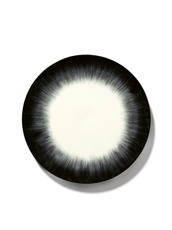 Serax Dé tableware by Ann Demeulemeester dinerbord Ø24 set van 2 White/Black 4