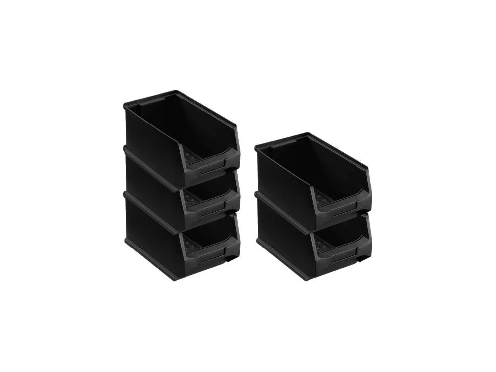PROREGAL Value Pack 5 x Geleidende opbergdozen 3,0 HxBxD 12,5 x 14,5 x 23,5 cm 2,8 liter ESD-opslagcontainers Opbergdozen