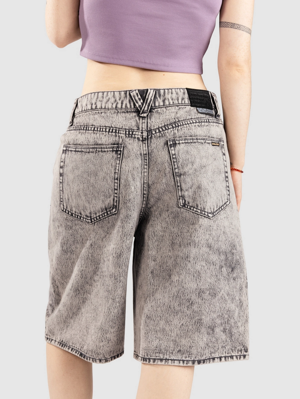 Volcom Beeggy Denim Shorts grey vintage