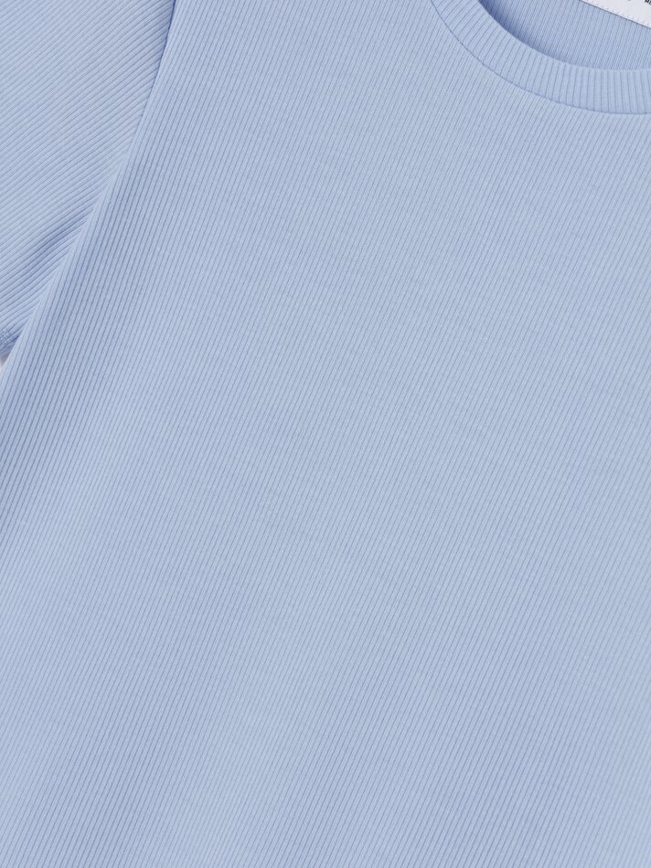 Blusa de pijama canelada - Azul